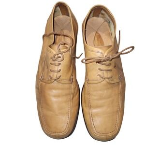 Trotters Mens Tan Leather Square Toe Lace‎ Up Oxford Dress Shoes Size 45 EU 12US